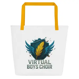 Stylish emblem All-Over Print Large Tote Bag